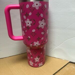 Louis Vuitton Pink and White Floral Mug
